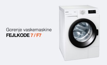 Gorenje vaskemaskine fejlkode 7/F7