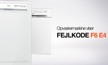 Opvaskemaskine viser fejlkode F6 E4