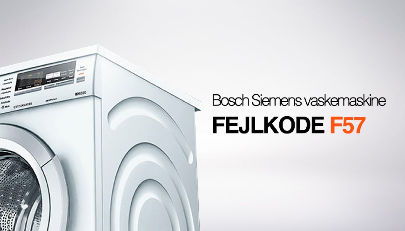 radioaktivitet buket Variant Bosch Siemens vaskemaskine fejlkode F57
