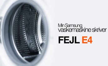 Min Samsung vaskemaskine skriver fejl 4E