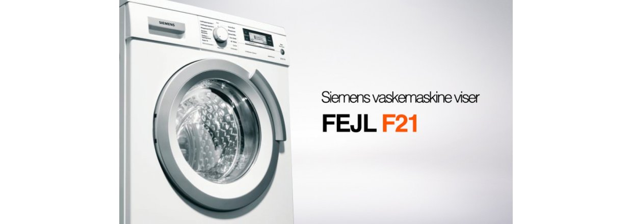 Siemens vaskemaskine viser fejl F21