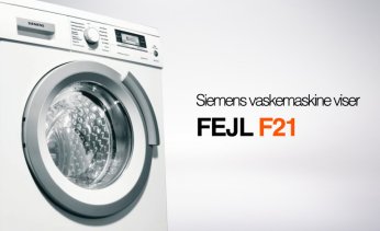 Siemens vaskemaskine viser fejl F21