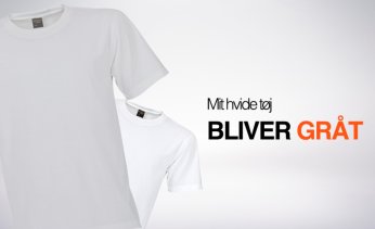 Mit hvide t�j bliver gr�t