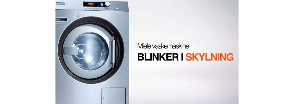 Miele vaskemaskine blinker i skylning