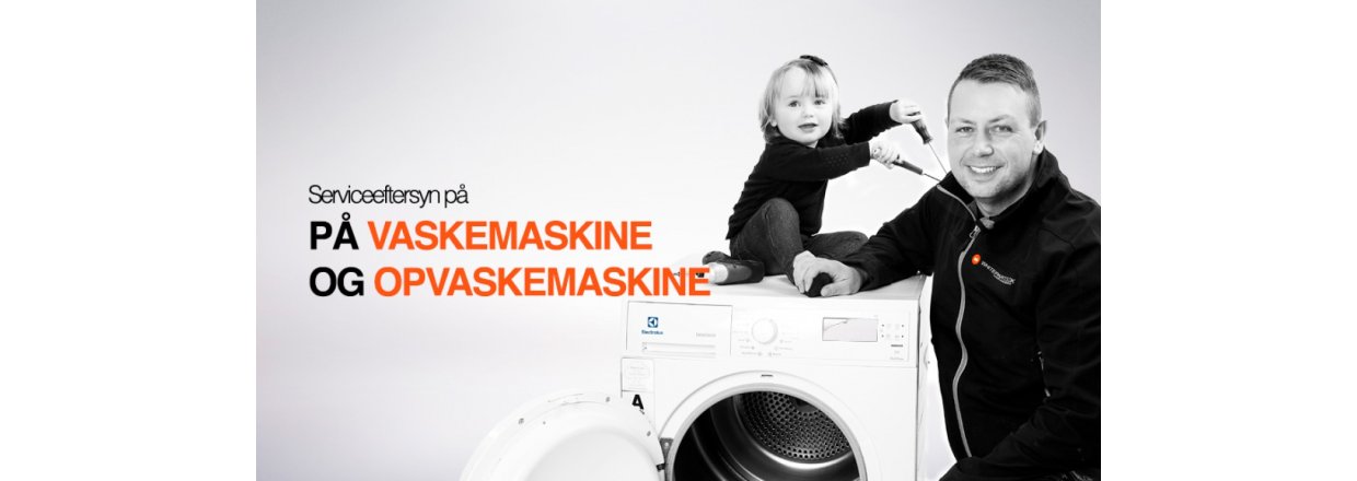 Serviceeftersyn p vaskemaskine og opvaskemaskine