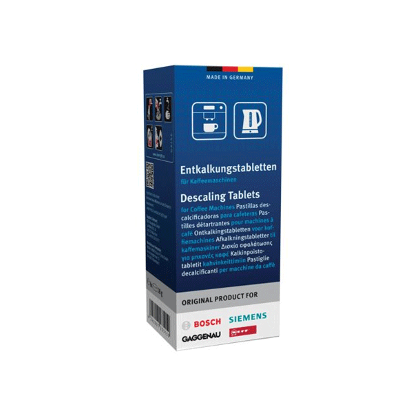 Afkalkningstabletter til espressomaskiner Bosch Siemens