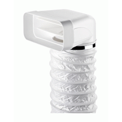 Overgangsstuds fladkanal 90 med flexslange