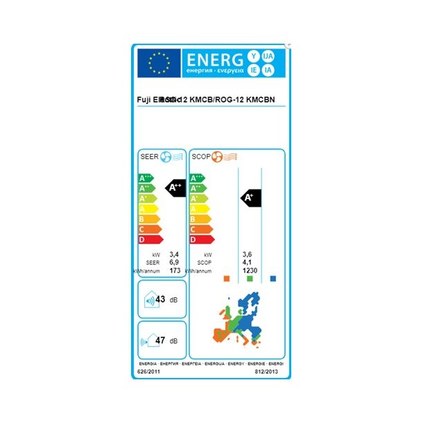 Fuji Electric RSG-12 KMCB/ROG-12 KMCBN varmepumpe