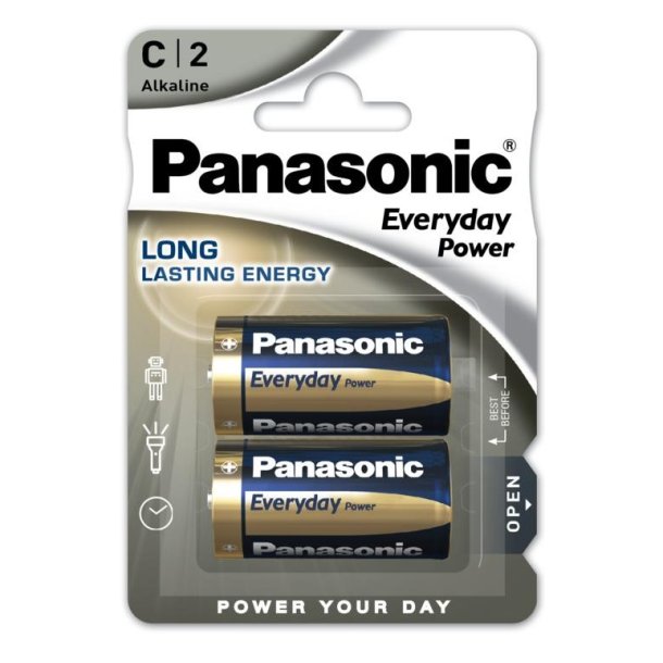 Panasonic C power alkaline batterier