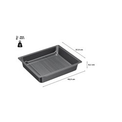 Ekstra dyb bradepande med rist til Bosch Siemens ovn