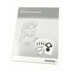 Stvsugerposer til Nilfisk Attix 30 Fleece filter 5 stk.