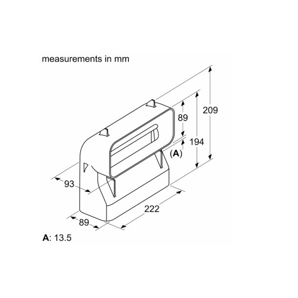 Ventilationskanal 90 bjning vertikal