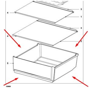 Gr�ntsagsskuffe til Miele k�leskab