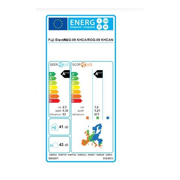 Fuji Electric RSG-09 KHCA/ROG-09 KHCAN - Varmepumpe