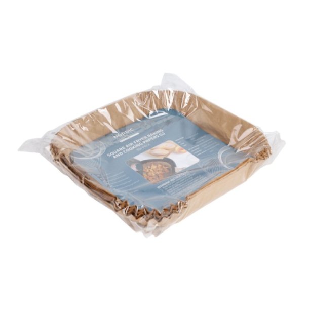 Bagepapir firkantet til Airfryer stor 50 stk