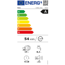 Miele G 5611 SCU NER BW opvaskemaskine til indbygning
