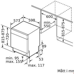 Bosch SMU46KW10S - Opvaskemaskine til indbygning