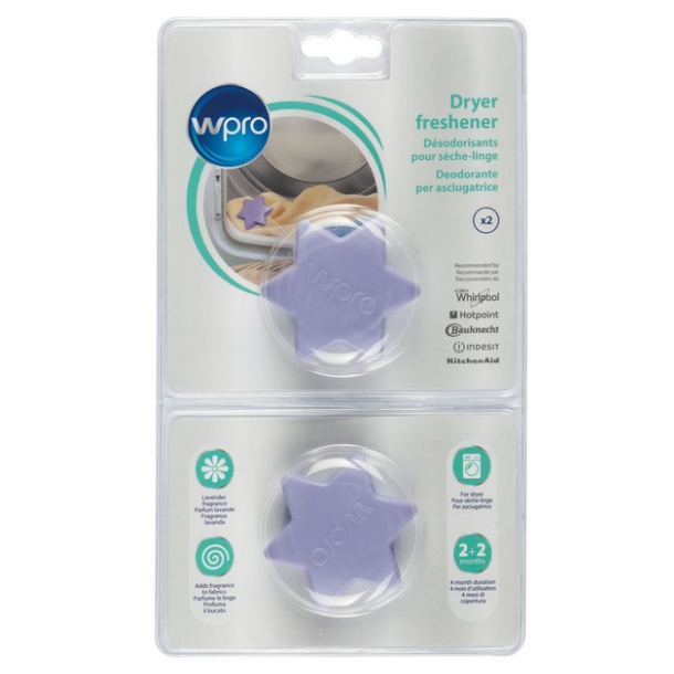 Wpro duftfrisker til trretumbler, lavendel 2 stk. 
