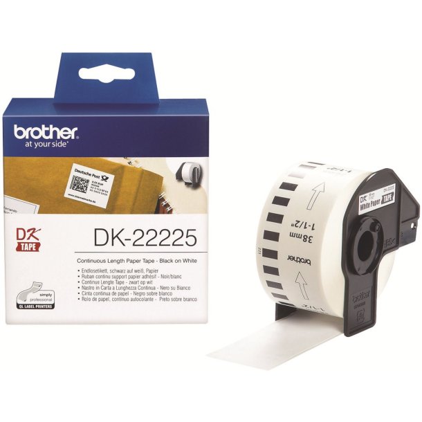 Brother DK-22225 Fortlbende mrkater   (3,8 cm x 30,5 m) 1r