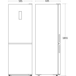 Scandomestic SKF 341 SJW - Fritstende klefryseskab