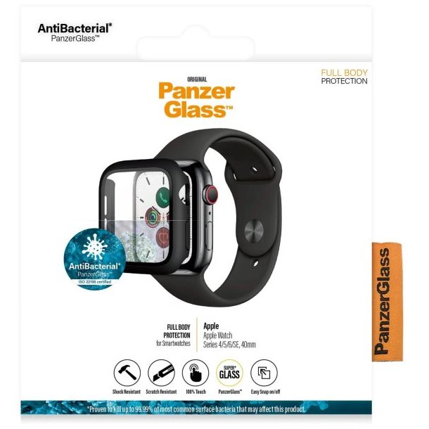 PanzerGlass Apple Watch Series 4/5/6/SE - 40mm - Black - Ful