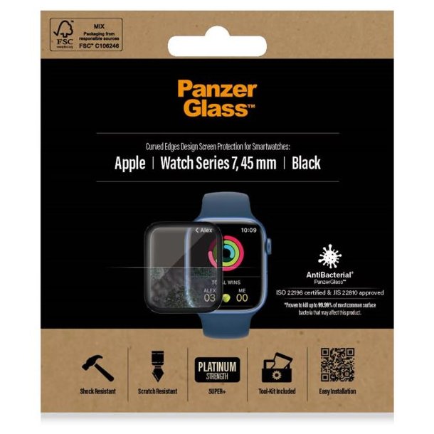 PanzerGlass Apple Watch Series 8/7 - 45mm, 2019 - Skrmbesky