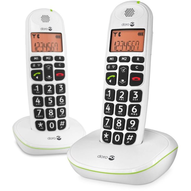 Doro PhoneEasy 100w duo -Cordless Phones - white - Trdls t