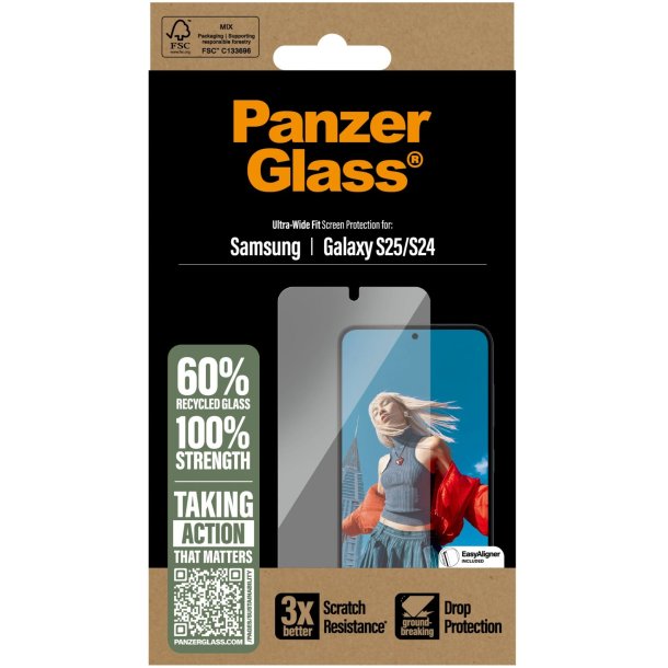 PanzerGlass Screen Protector Samsung Galaxy S25 - Ultra-Wide