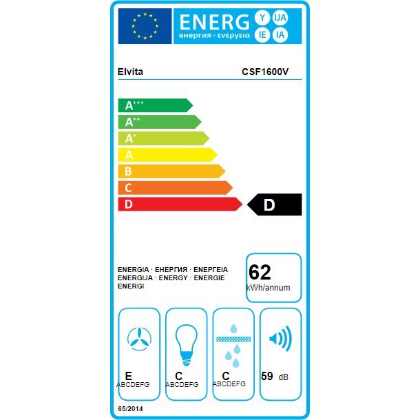 Elvita CSF1600V - Skabsintegreret emhtte