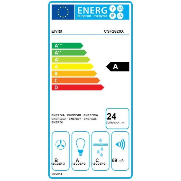 Elvita CSF2620X - Skabsintegreret emhtte