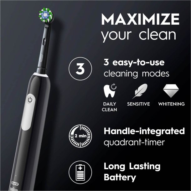 Oral-B Pro1 Black inkl. rejseetui - El-tandb�rste