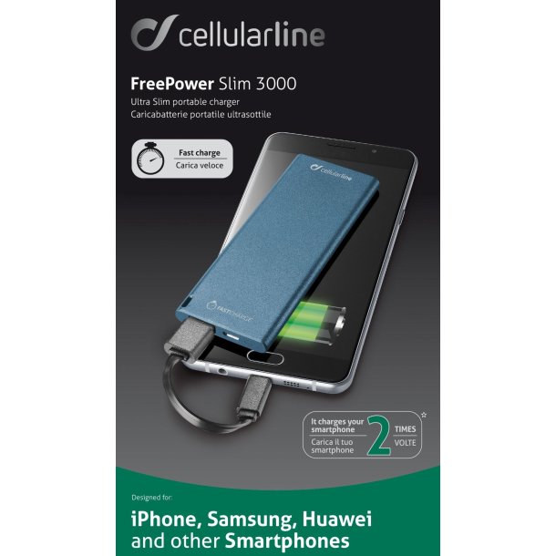 Cellularline Powerbank SLIM 3.000 mAh Bl