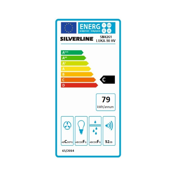 Silverline SM 4261-90 HV Luka 60 cm - Loftsintegreret emhtte