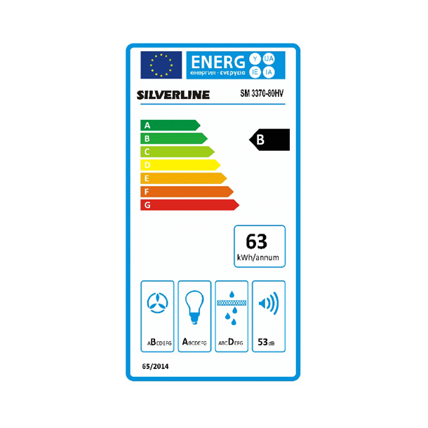 Silverline SM 3370-80 SR - Skrtstillet emhtte
