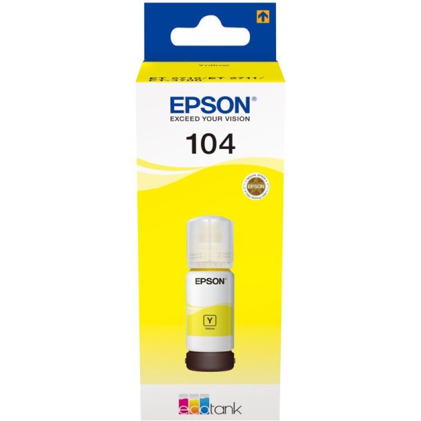 EPSON 104 EcoTank Yellow ink bottle (WE) - Blkflaske