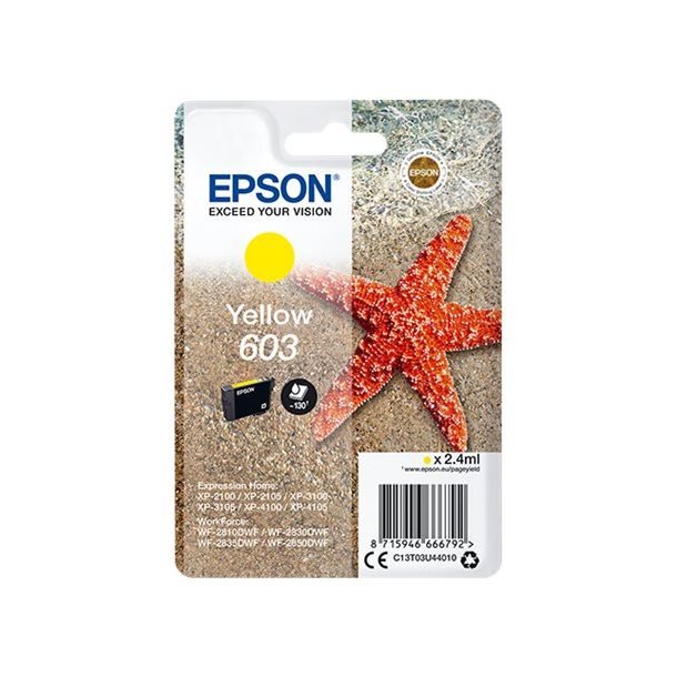 EPSON Singlepack Yellow 603 Ink - Blkpatron