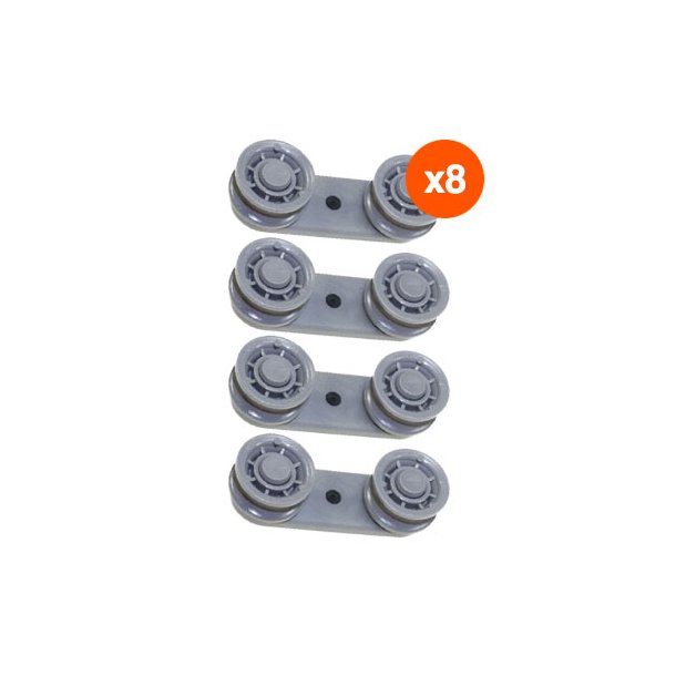 Kurvehjul til Gram Blomberg Beko opvaskemaskine verst 8 stk