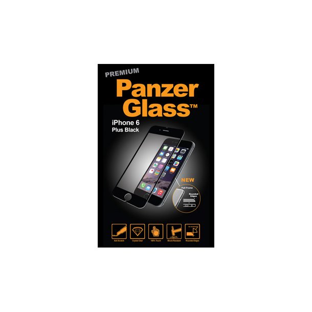 PanzerGlass skærmbeskyttelse - Premium Apple iPhone6/6S Plus Sort