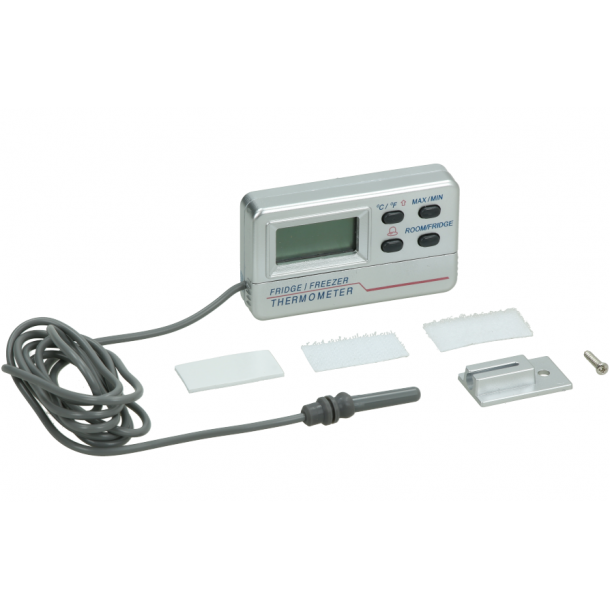 Digitalt termometer med alarm til kl og frys 